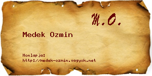 Medek Ozmin névjegykártya